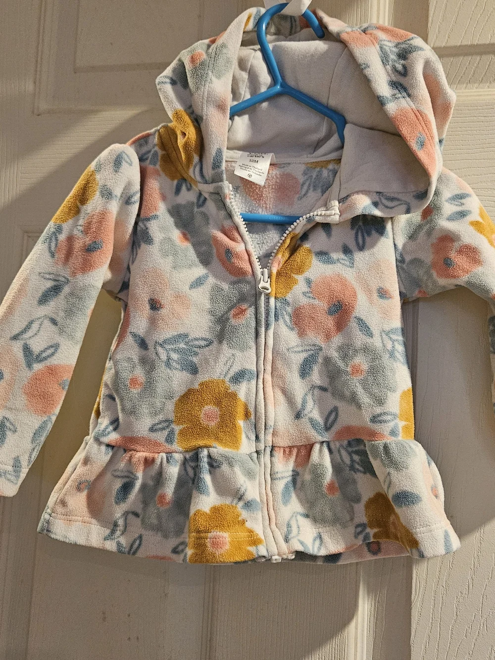 Just One You by Carter's 12M Floral Fleece Hooded Jacket